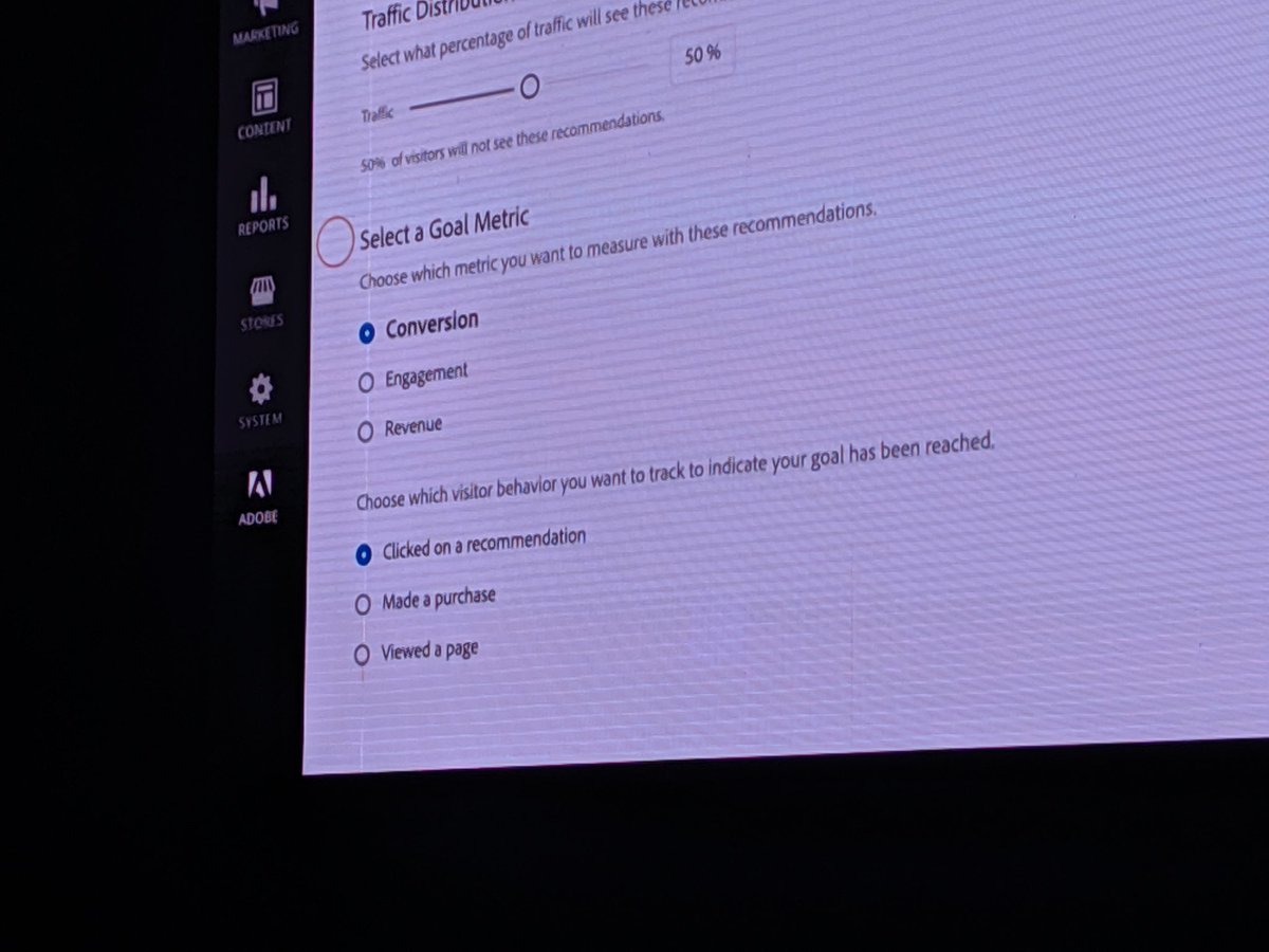 Navarr: I know this is an early preview, but an 'Adobe' tab?nnShouldn't this be under marketing?!?!nn#MagentoImagine https://t.co/ApePkfBmej