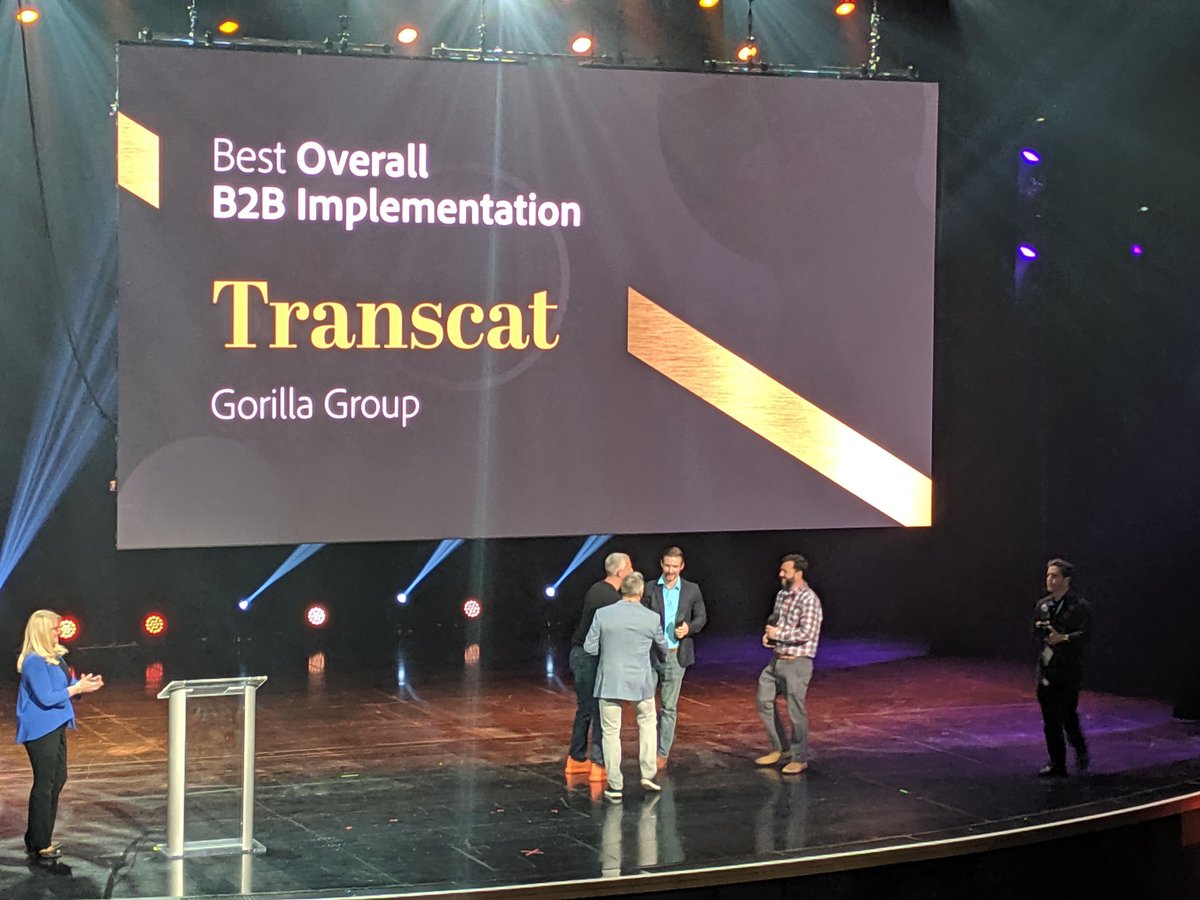 belbiy: Best B2B implementation award goes to Transcat. #MagentoImagine #imagine2019 https://t.co/lzUwVTP7JX