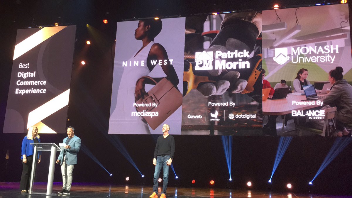 blackbooker: Best digital commerce experience award goes to Patrick Morin!!! #MagentoImagine #ImagineExcellenceAwards https://t.co/rCcLFBgu5M