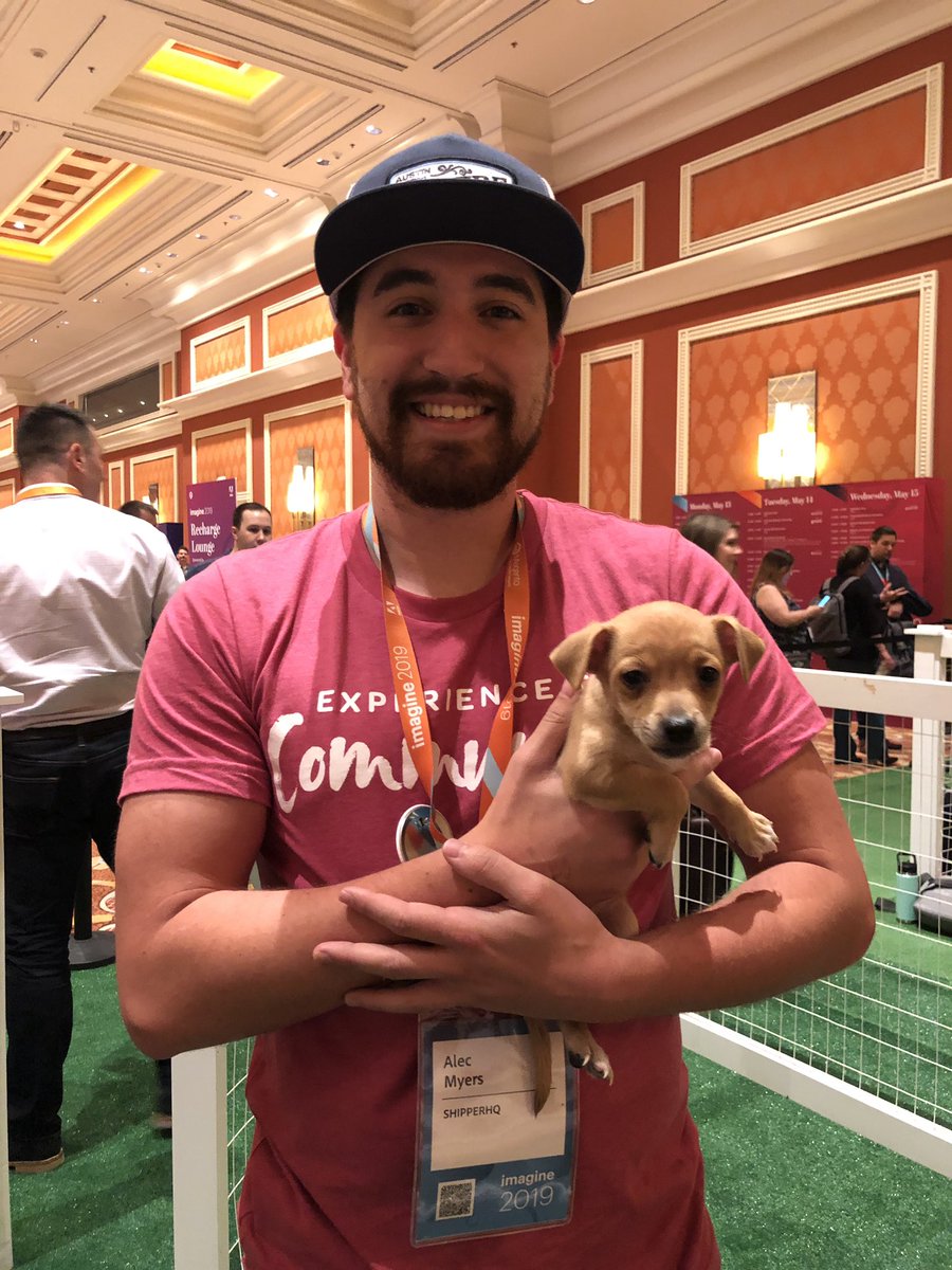 alecmyers321: Puppy partyyyyy!! Better than coffee! #MagentoImagine https://t.co/MpyHN0CaeZ