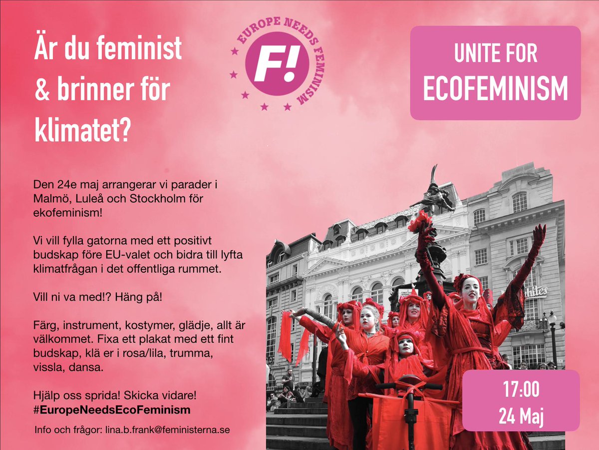 Kolla vad som händer den 24 maj!
@Feministerna @UngaFeminister 