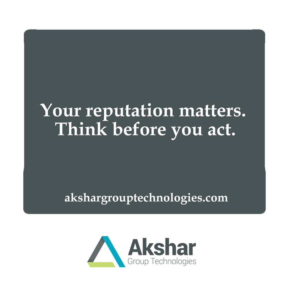 AksharGroupTech: Your reputation matters.n Think before you act.n#agtech #magento #magentoimagine #wordpress #development https://t.co/Nk3k5RBUpG