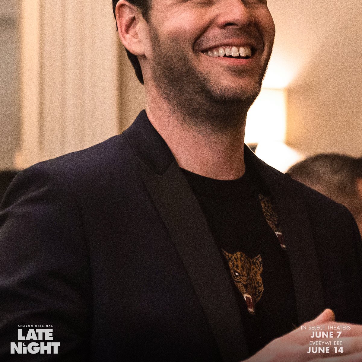 Love all of these promo photos of @ikebarinholtz from #LateNightMovie. Looks like we got some really good ones!!!! https://t.co/l7UQKbiM8T