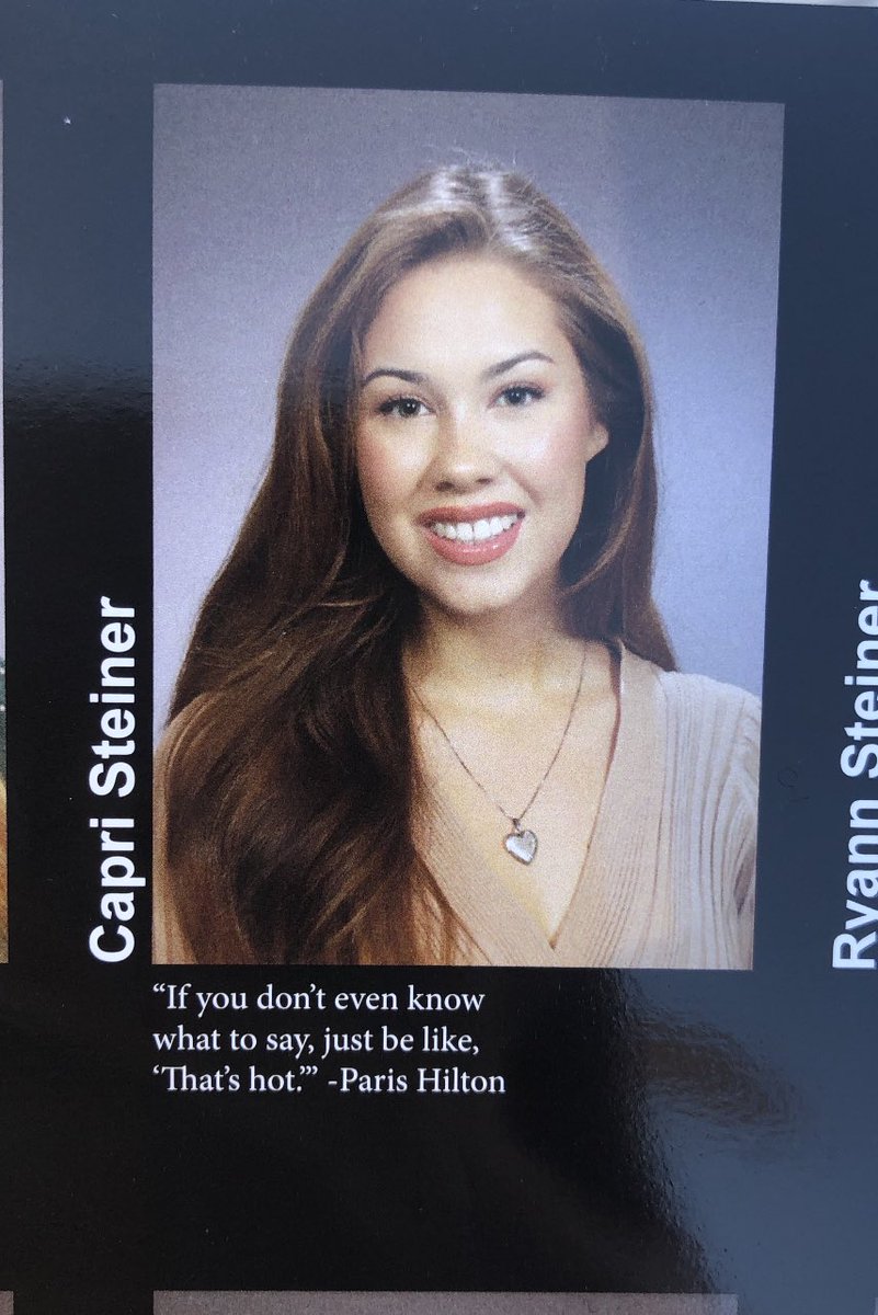 RT @stewpidblonde: the impact that @ParisHilton has on my best friends yearbook quote though https://t.co/5YGaCEqesA