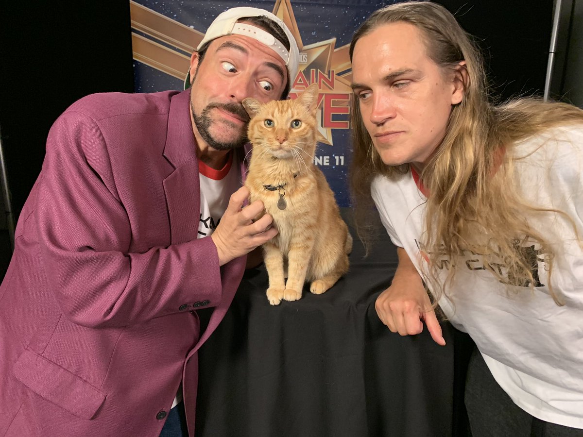 So @JayMewes and I got to meet Goose the “Cat” from @captainmarvel! Read all about it here: https://t.co/BilFgKBqUr https://t.co/AwpBoVyfTv