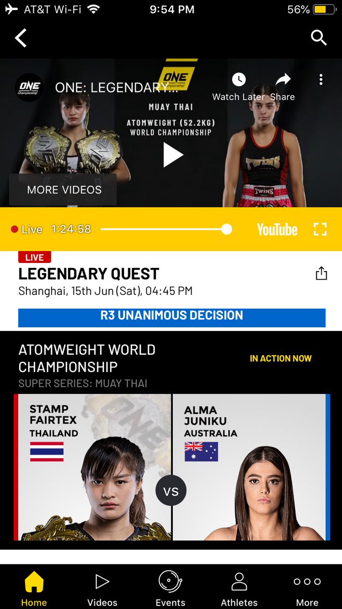 Up next are the LADIES!! @ONEChampionship https://t.co/FJzCsDmoXz