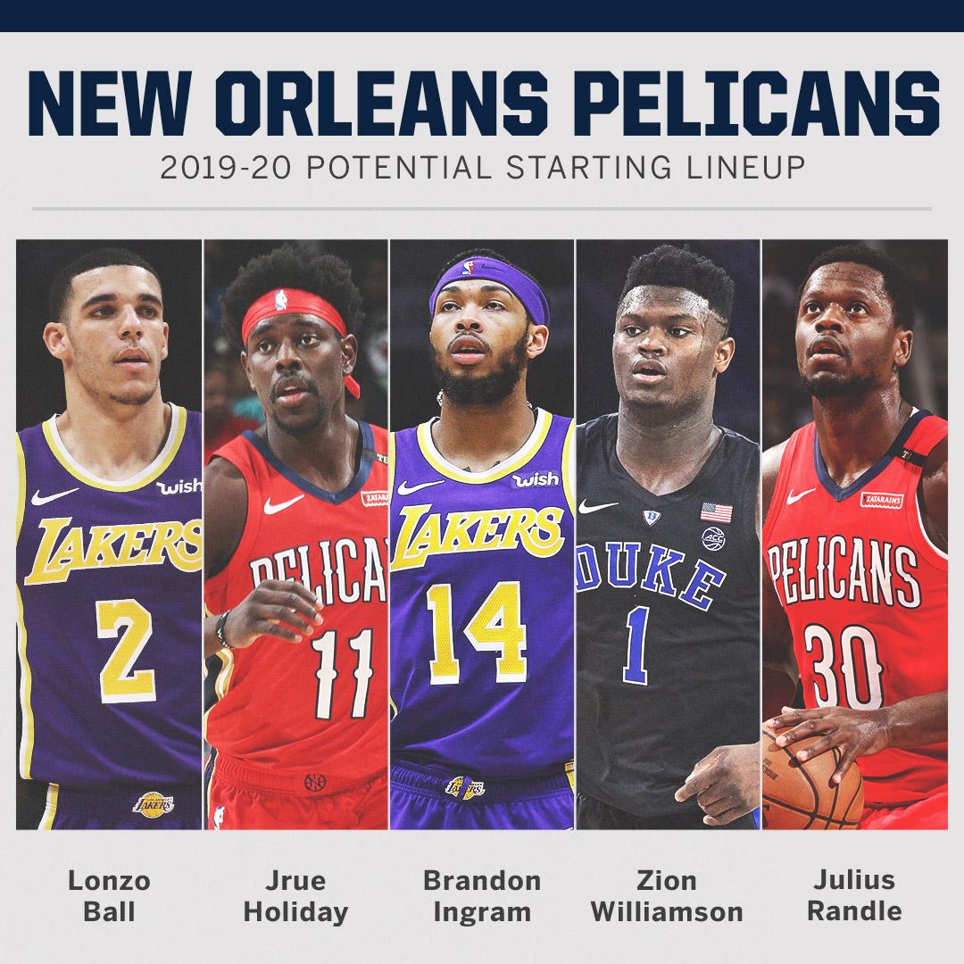 Pelicans The Pelicans will now have the No. 1 and No