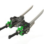 ワンフェスの武器シリーズ新作は小太刀の二刀セットだよ。メガミの腰部に二刀マウントするためのフレームも付属。無機物☆あんこにて販売予定。 #wf2019s #メガミデバイス https://t.co/jOrth4LNSZ