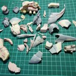 ふー やっと工作は終わったかな?
明日からは表面処理だー✊(ポリパテモデラーには地獄の時間) が、頑張ろうw 注・この4倍位パーツがあります #アモデウス #AcidCity #wf2019s https://t.co/bGkAR67xlC