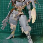 今までアルミ線やら仮パーツで繋がっていた部分の作り込みもほぼ終了。バインダーやら何やらの位置の確認がオッケーなら表面処理に入れるかな? #AcidCity ←作品名 #アモデウス ←機体名 #wf2019s https://t.co/V6y3A4oRrq