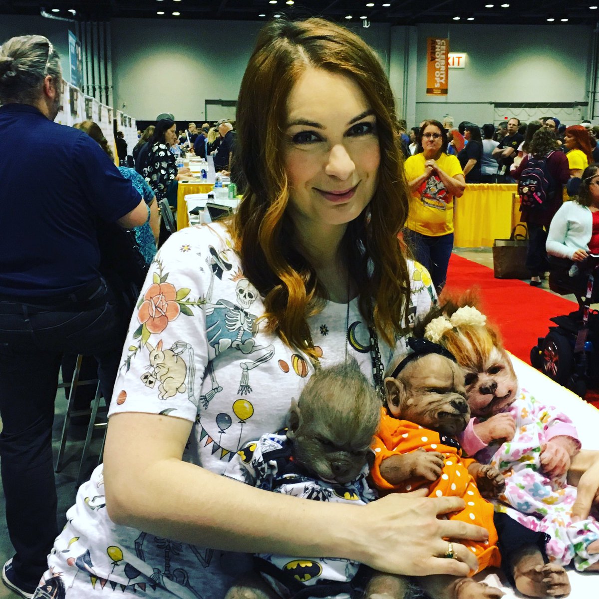 What's up? Oh nothing, just posing with three werewolf babies. #MegaCon2017 https://t.co/EKgLrkl9c1