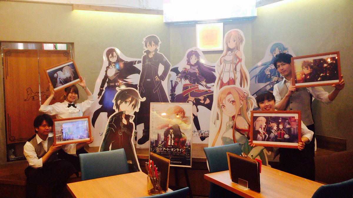 #明神カフェ × #劇場版SAO コラボ最終日オープニングメンバーです🙋✨ラストということもあり満席続きですがグッズだけ #明神カフェ × #劇場版SAO コラボ最終日オープニングメンバーです🙋✨ラストということもあり満席続きですがグッズだけ