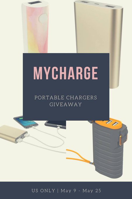 myCharge Portable Chargers Giveaway myCharge Portable Chargers Giveaway