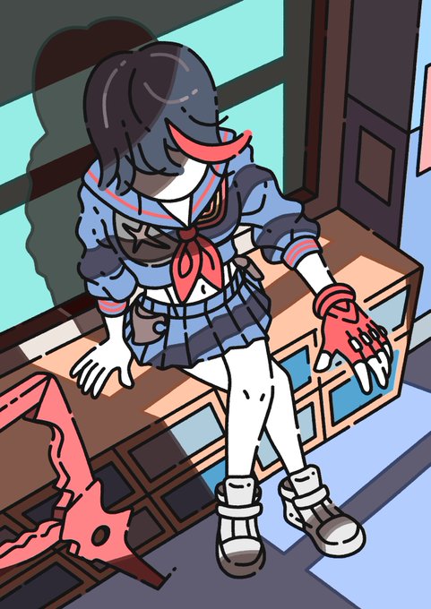 > アニメ「キルラキル」の、纏流子ちゃんのセーラー姿をもしよければお願いします。 #odaibako > アニメ「キルラキル」の、纏流子ちゃんのセーラー姿をもしよければお願いします。 #odaibako