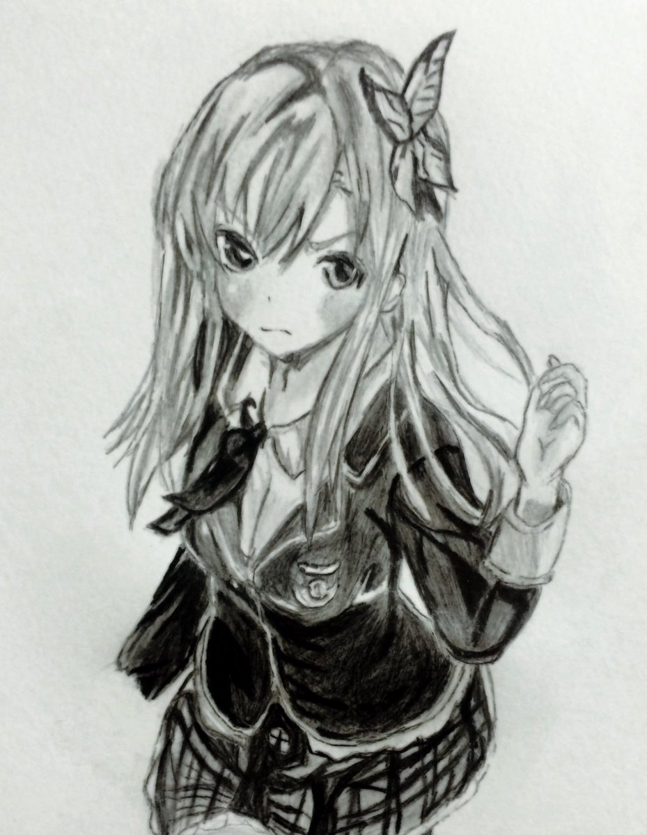 僕は友達が少ない 柏崎星奈模写#鉛筆画 僕は友達が少ない 柏崎星奈模写#鉛筆画