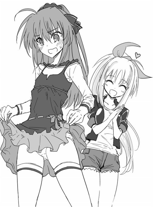 フーカとリンネ衣装交換 #vivid_strike フーカとリンネ衣装交換 #vivid_strike