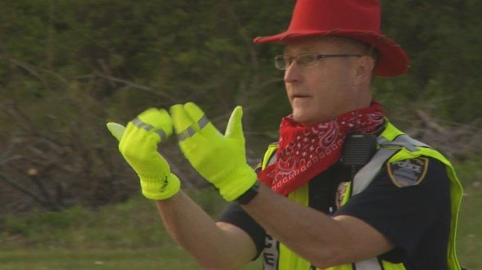 Crossing Guard Cop Wears Wacky Wardrobe To Make Kids Smile