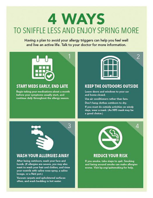 RT @KPSCALnews: Stay ahead of allergies with prevention. Talk to your doctor about an allergy trigger plan. https://t.co/50Kcw9QC61