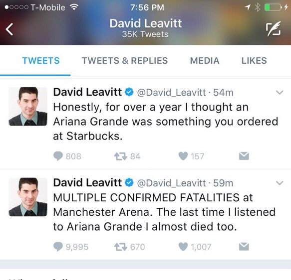 Wow. @David_Leavitt 19 people dead,  likely most of those were children. What an actual piece of shit you are. https://t.co/04j477L86H