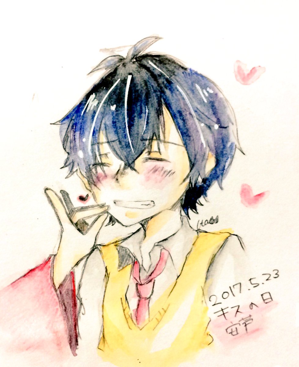 ⚠️腐向け⚠️キスの日、安芦(モノノケ庵・落書き) ⚠️腐向け⚠️キスの日、安芦(モノノケ庵・落書き)