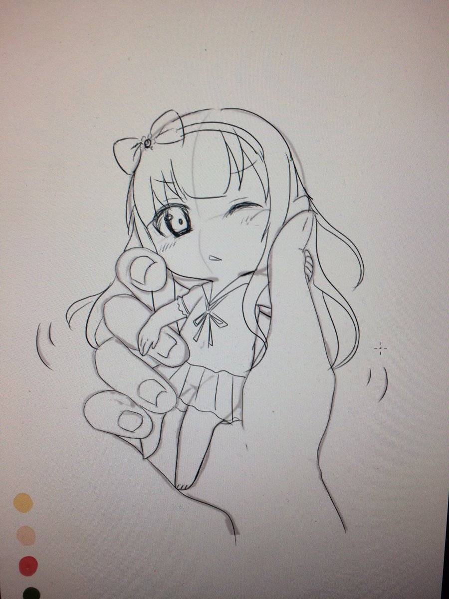 例の素材借りて変猫の小豆梓ちゃん描いてる 例の素材借りて変猫の小豆梓ちゃん描いてる