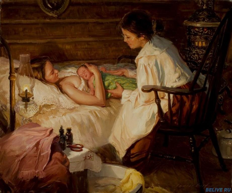 Как раньше рожали