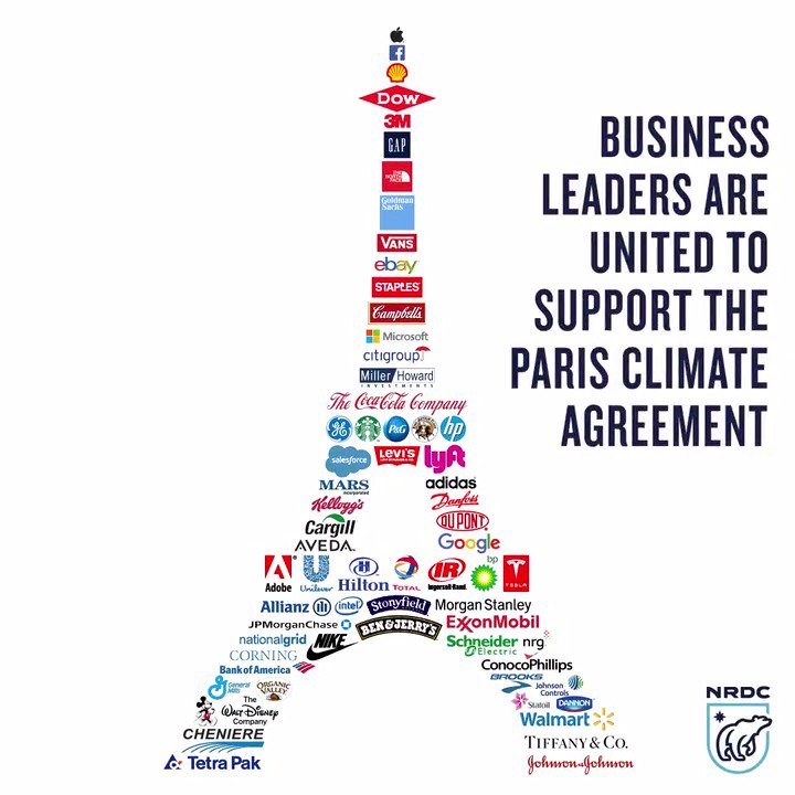 RT @NRDC: Global business leaders support the #ParisAgreement bc they know it is good for the planet and economy.  https://t.co/XaR0X8FOpF