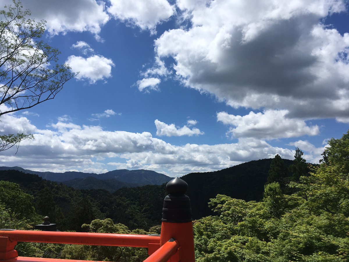 鞍馬寺♡空がすごいきれい(∗ ˊωˋ ∗)なぞに赤い紅葉があった…!青紅葉の時期やのに??#有頂天 鞍馬寺♡空がすごいきれい(∗ ˊωˋ ∗)なぞに赤い紅葉があった…!青紅葉の時期やのに??#有頂天
