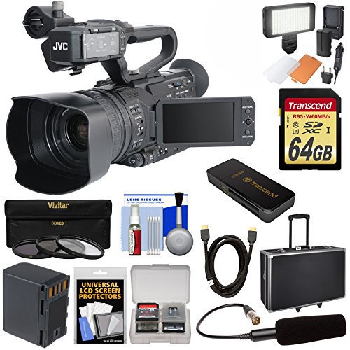 JVC GY-HM170U Ultra 4K HD 4KCAM Professional Camcorder & Top Handle Audio...