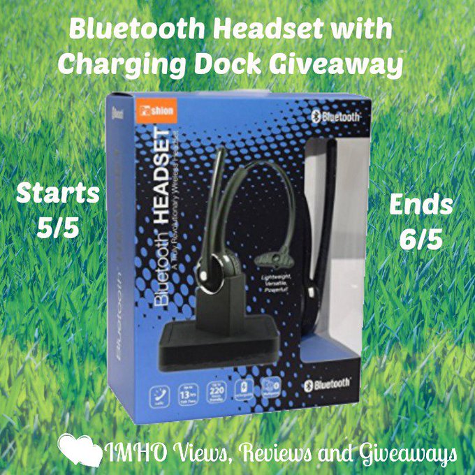 Bluetooth Headset with Charging Dock Giveaway Bluetooth Headset with Charging Dock Giveaway