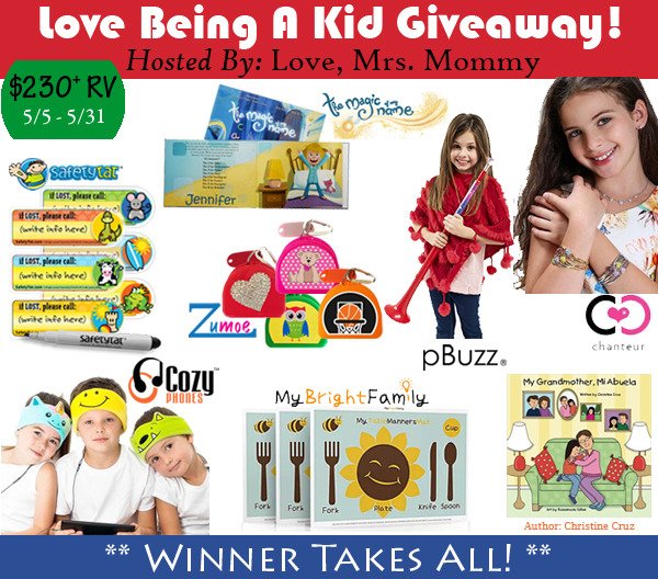 Love Being A Kid Giveaway! Love Being A Kid Giveaway!