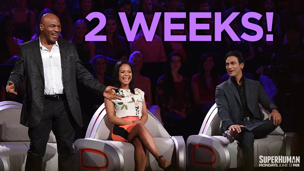 We are 2 weeks away from the premiere of @SuperhumanFOX. Tune in June 12th on @FOXTV to watch! #SuperHuman https://t.co/N9nYkJheb6