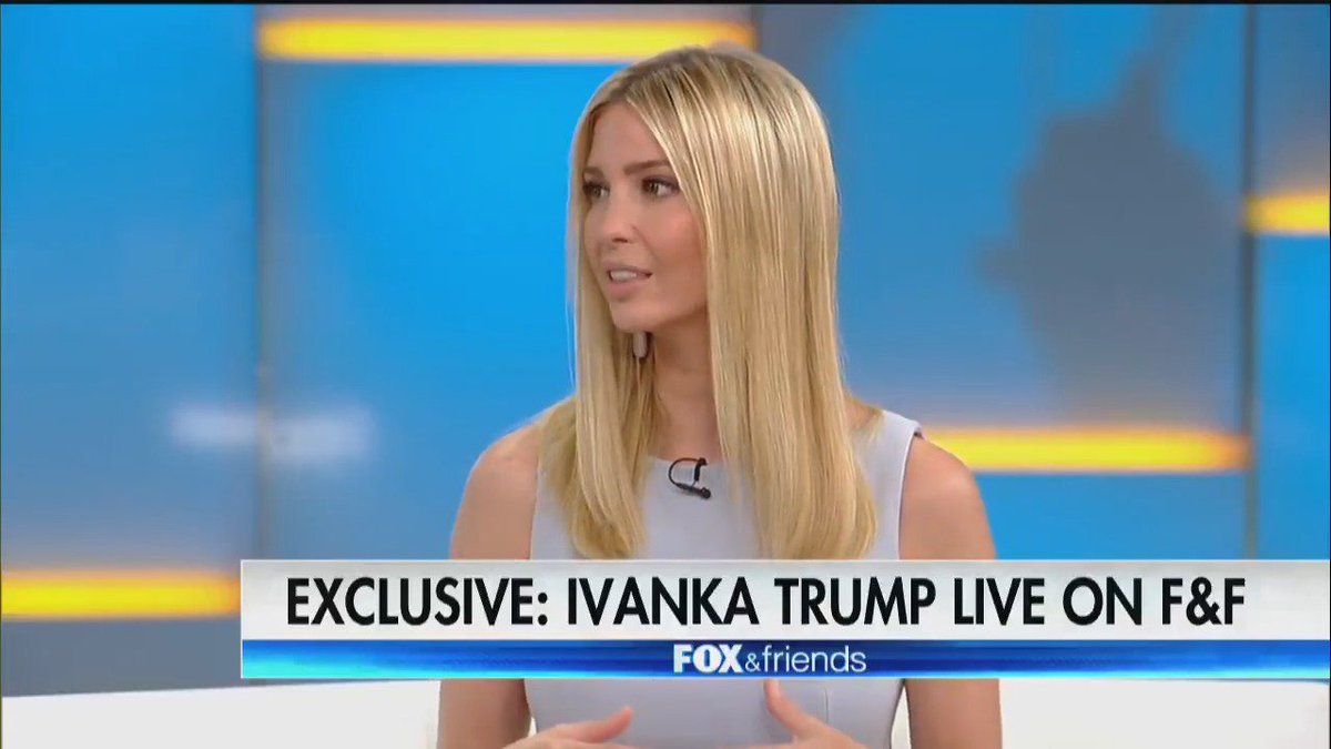 RT @FoxNews: WATCH part one of @IvankaTrump's exclusive interview on @foxandfriends. https://t.co/DLMlxoxLYI
