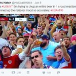 Astros fan at soccer game downs a beer like champ Astros fan at soccer game downs a beer like champ