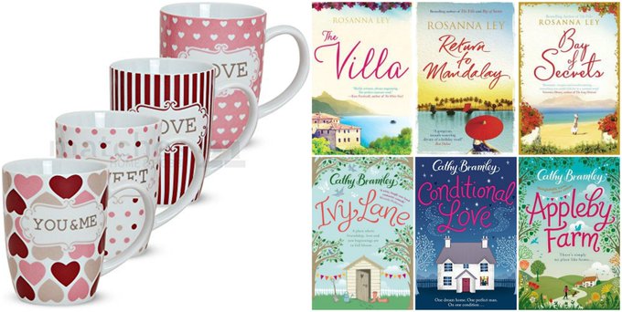 Four Romantic Mugs & Six Wonderful Books Giveaway Four Romantic Mugs & Six Wonderful Books Giveaway