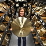 She helps Ringo Starr find the perfect cymbal She helps Ringo Starr find the perfect cymbal