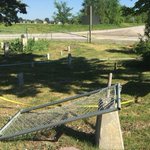 Car crashes into historic cemetery that sits in city roundabout Car crashes into historic cemetery that sits in city roundabout