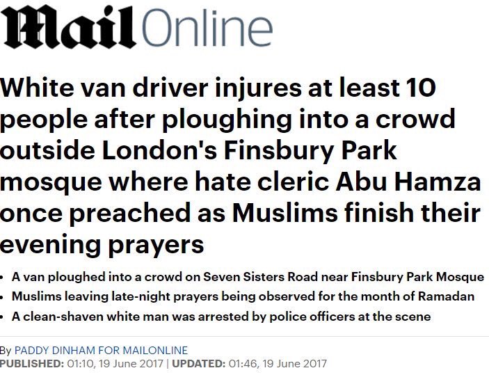 RT @jk_rowling: The Mail has misspelled 'terrorist' as 'white van driver.' Now let's discuss how he was radicalised. https://t.co/HPw2czZiV9