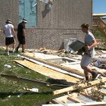 Football team tackles tornado cleanup Football team tackles tornado cleanup