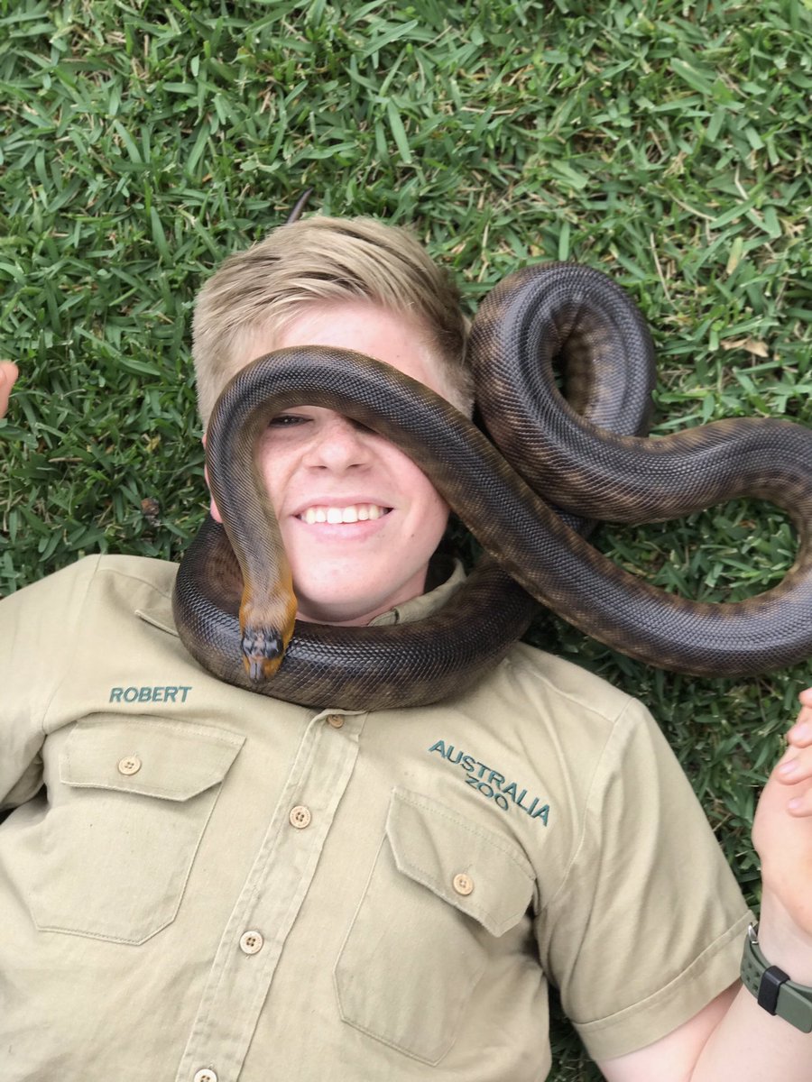 RT @TerriIrwin: Robert's technique for keeping your face sun safe @AustraliaZoo. https://t.co/OLQqhFf5Yz