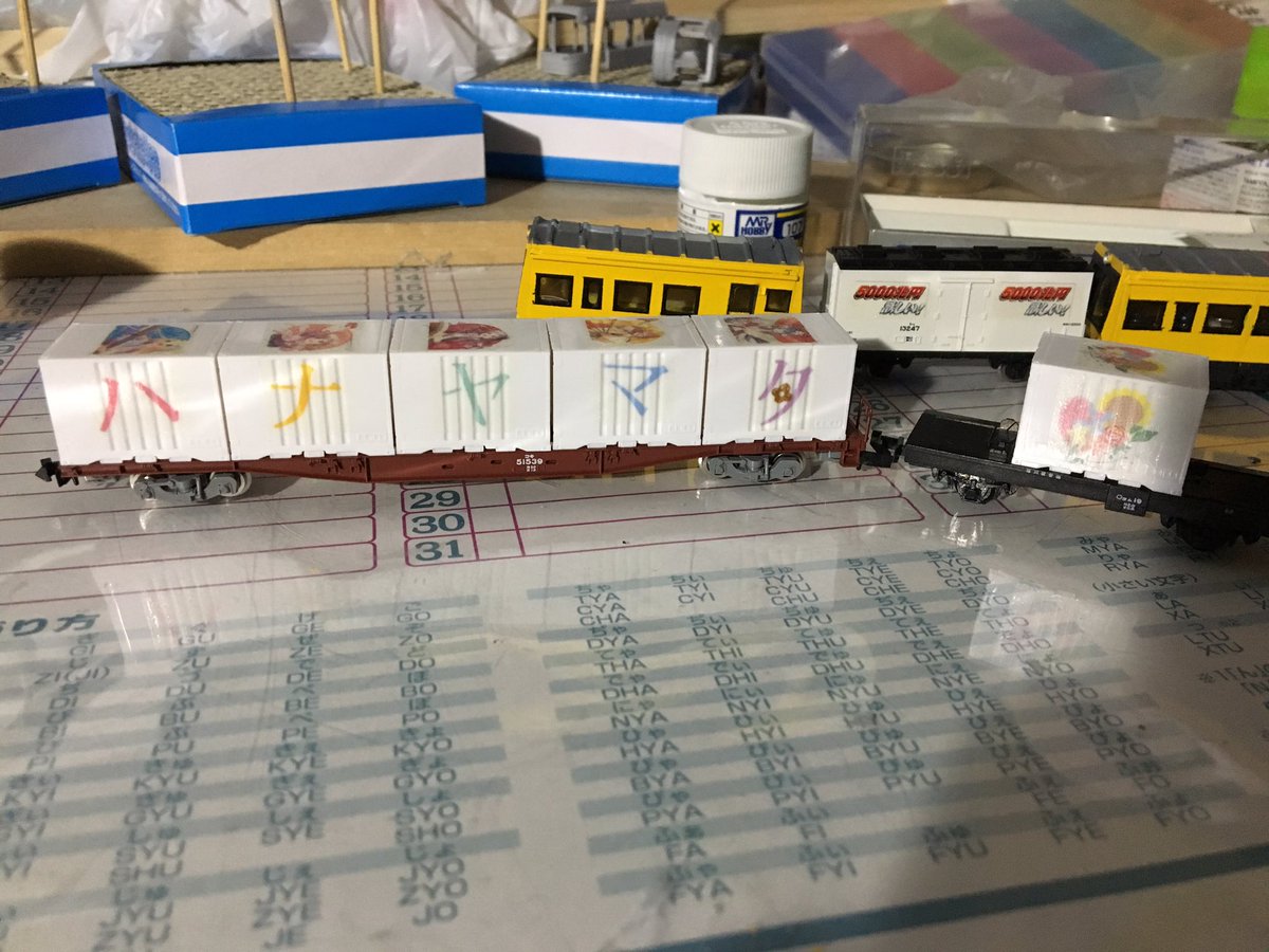 【コンテナ貨物でも、ハナヤマタ!?】例の貨車に続いてぴなこレールホッカイドー山形新幹線総合車両センターで造っちゃいました 【コンテナ貨物でも、ハナヤマタ!?】例の貨車に続いてぴなこレールホッカイドー山形新幹線総合車両センターで造っちゃいました