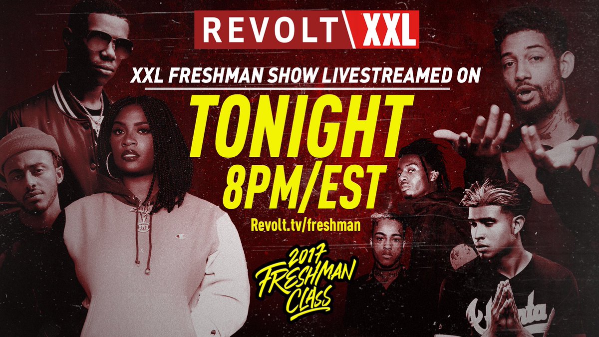 RT @RevoltTV: Tune in at https://t.co/NjfjSc9XSL for our @XXL Freshman concert livestream at 8pm EST! https://t.co/S8LOLXgDED