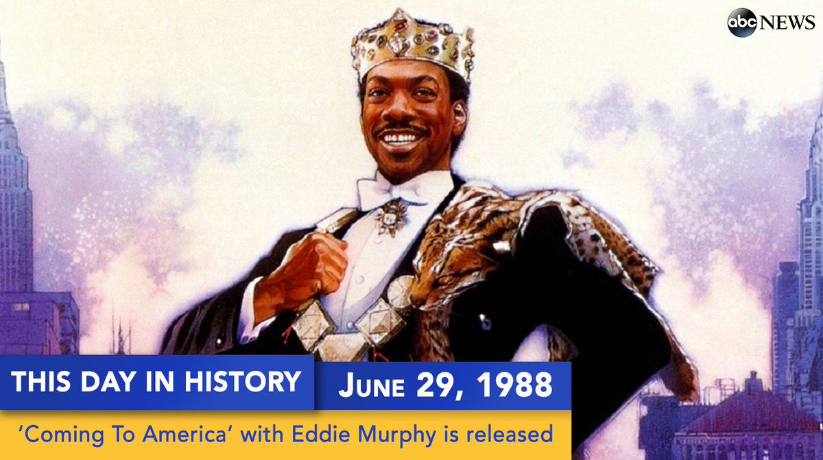 RT @GMA: 'Coming To America' with Eddie Murphy was released in theaters on this day 29 years ago. https://t.co/1CX0OgX81V
