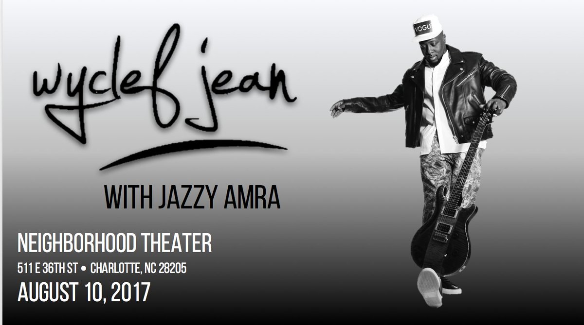 Don't miss Wyclef Jean at Neighborhood Theater in Charlotte, NC on August 10! https://t.co/G96HFrZ8jm https://t.co/MrgcgZHX1z