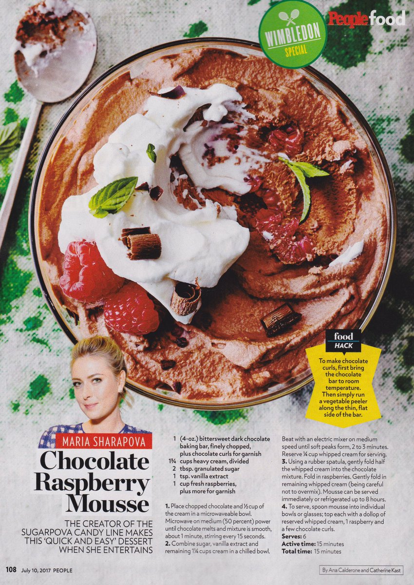 Serving some chocolate raspberry mousse with @sugarpova chocolate (of course!????)  in this weeks @people mag ???????????? https://t.co/2lFaN2dX2x