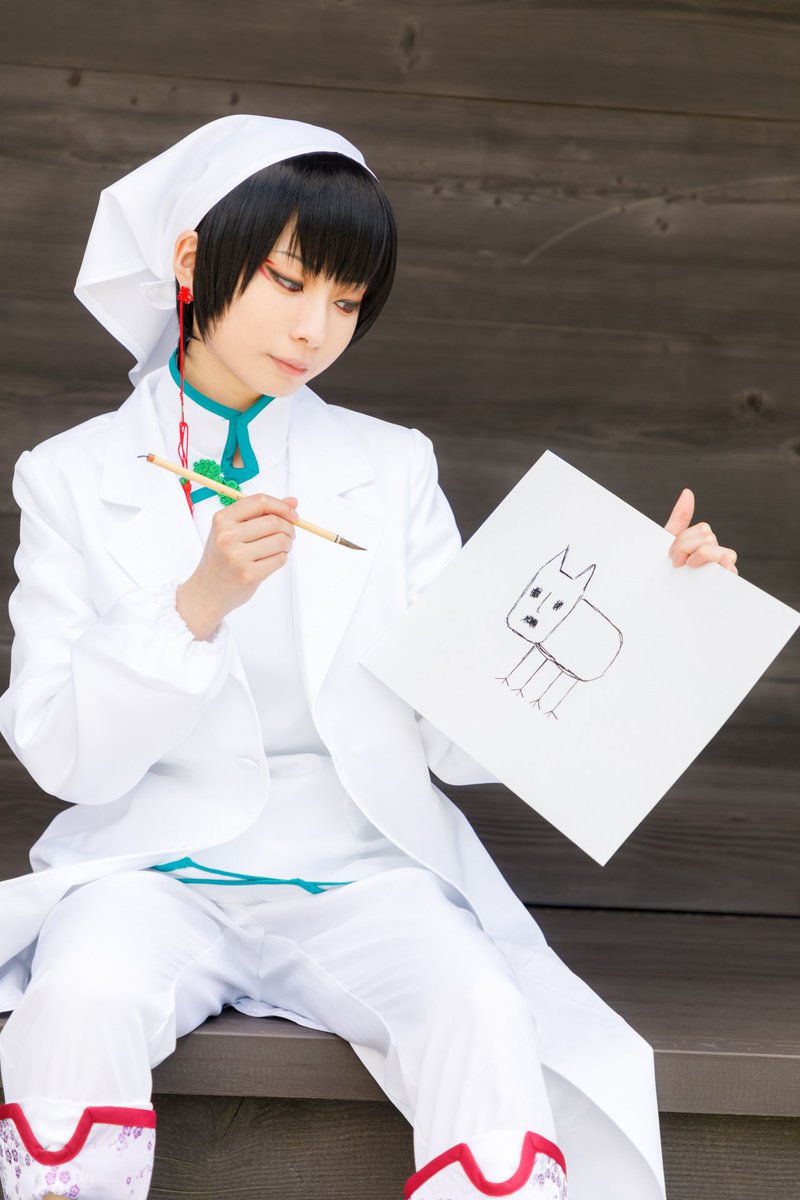 【鬼灯の冷徹/白澤/コス】*画伯と猫好好ちゃん*photo:ちみさん( ) 【鬼灯の冷徹/白澤/コス】*画伯と猫好好ちゃん*photo:ちみさん( )