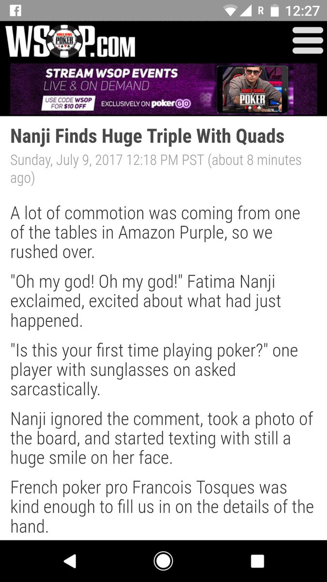 Fatima poker twitter