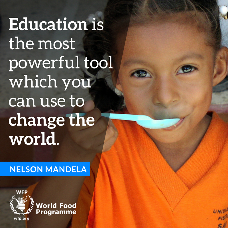 RT @WFP: “Education is the most powerful weapon which you can use to change the ????.” #NelsonMandela #MandelaDay https://t.co/pV59BTvaJl