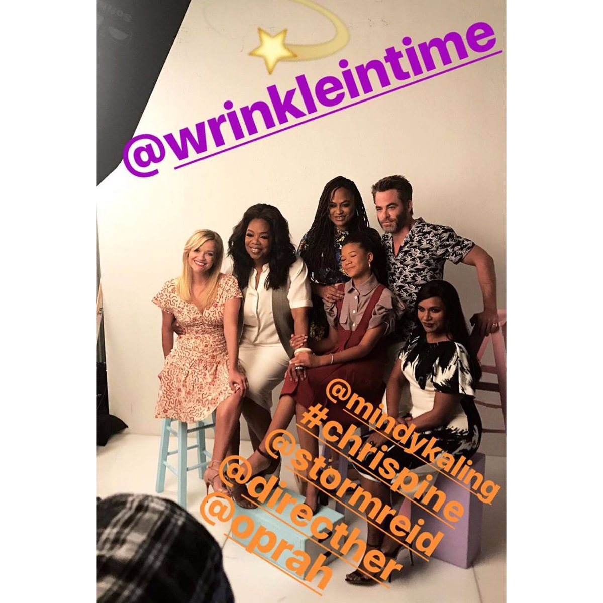 #WrinkleinTime cast and @ava! (@RWitherspoon gets all the good pictures) https://t.co/AsSqbznwDt