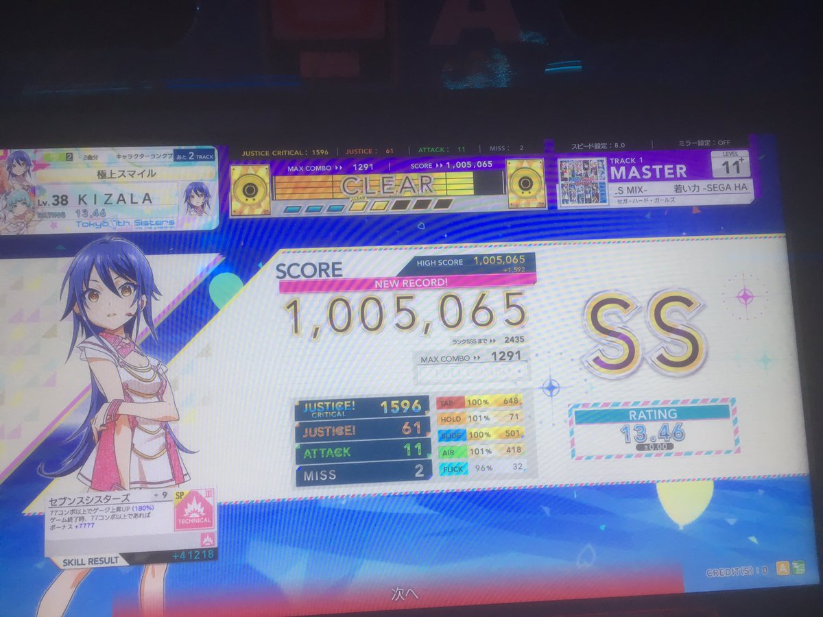 セハガールSS+到達!これでナナシス曲含む4月上旬の実装楽曲は全てSSに乗ったことになりますな…ところで間奏部のゲーム機 セハガールSS+到達!これでナナシス曲含む4月上旬の実装楽曲は全てSSに乗ったことになりますな…ところで間奏部のゲーム機